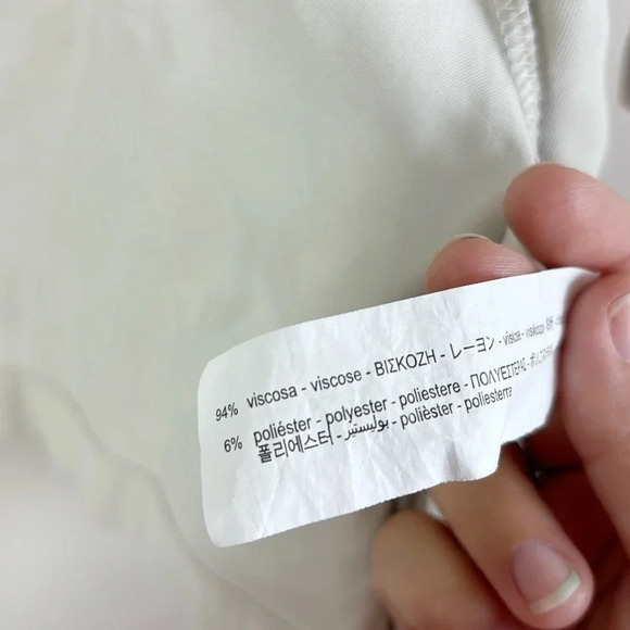 Zara Open Front Drawstring Waterfall Blazer Jacket in Beige size XS - Picture 13 of 16